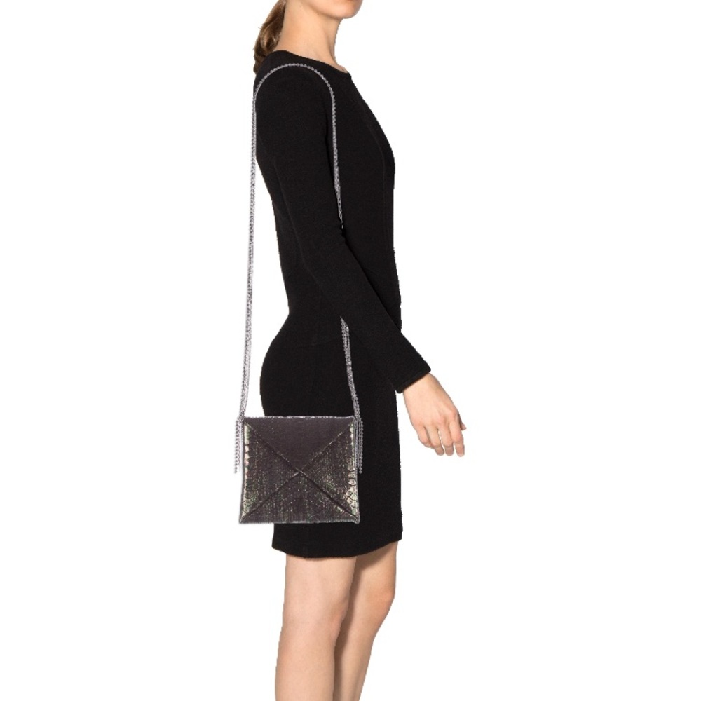 VBH Metallic Python Origami Crossbody Bag
